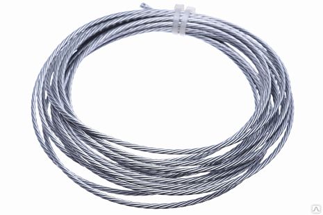 Трос электроцинкование 6х7 в оплетке ПВХ (фас.на кат.) DIN3055 М2/3 200 м/кат. (2 кат. (400 м)/кор.)